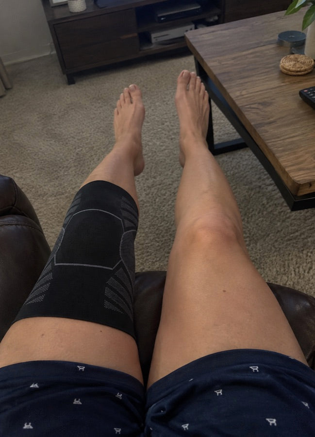 Hannah wearing the sleeve